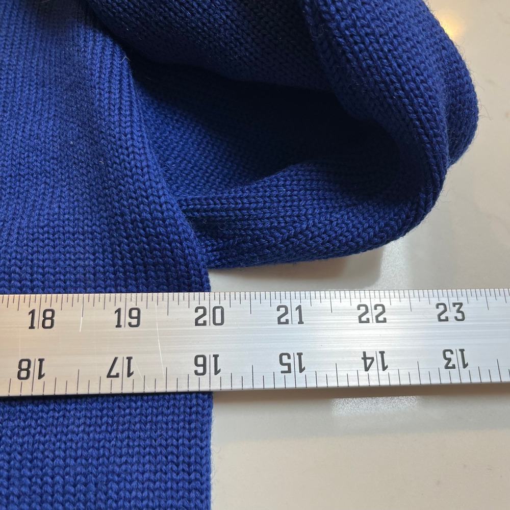 Vintage Mens Royal Blue Wool Letterman Cardigan Sweater W Gymnastics Applique - Picture 12 of 15